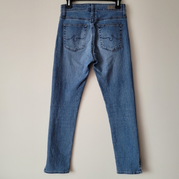 AG Anthropologie High Rise Stevie Straight Ankle Blue Jeans Size 26R - Picture 4 of 16
